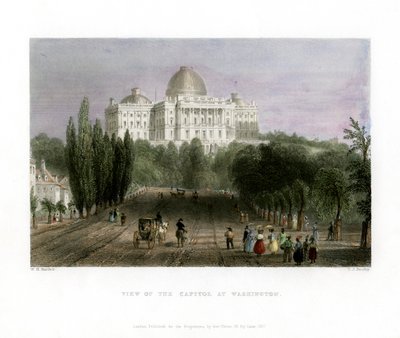 Utsikt over Capitol i Washington, USA, 1837. av CJ Bentley
