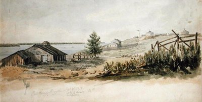 Fort Henry, Kingston, Ontario, Canada, 8. september 1832 (akvarell på papir) av C.J. Gibson