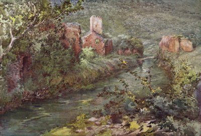 The Castle of Ninfa (farge litho) av C.T.G. Formili