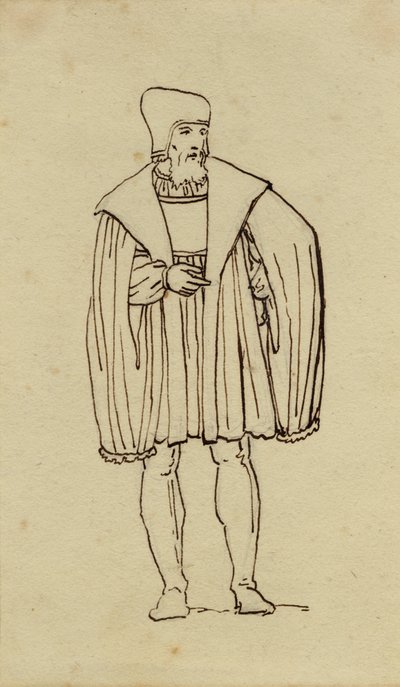 1500-talls kostymestudie. av Christoffer Wilhelm Eckersberg