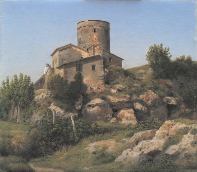 En bygning nær Tor di Quinto utenfor Roma av Christoffer Wilhelm Eckersberg
