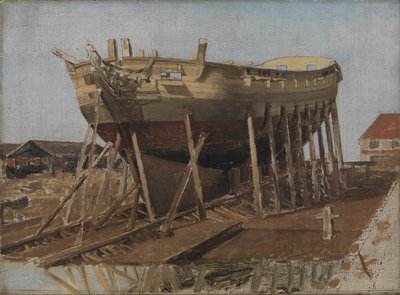 En Corvette på aksjene. København av Christoffer Wilhelm Eckersberg