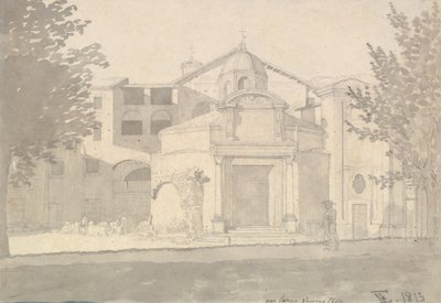En del av Via Sacra, Roma Church of Saints Cosmas and Damian, 1814-15. av Christoffer Wilhelm Eckersberg