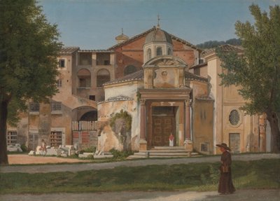 En del av Via Sacra, Roma Church of Saints Cosmas and Damian, ca. 1814-15. av Christoffer Wilhelm Eckersberg