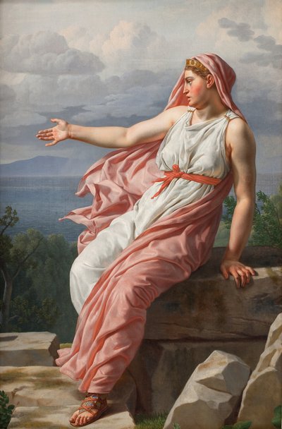 Alcyone tar farvel med mannen sin. Fra Ovids Metamorphoses, Song XI av Christoffer Wilhelm Eckersberg