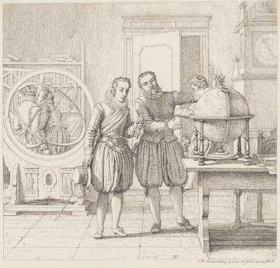 Christian IV visits Tycho Brahe at Uranienborg av Christoffer Wilhelm Eckersberg