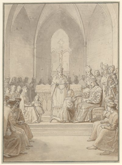Stiftelsen av Elefantordenen. av Christoffer Wilhelm Eckersberg