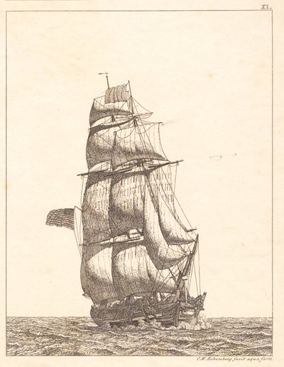 En nordamerikansk brigg av Christoffer Wilhelm Eckersberg