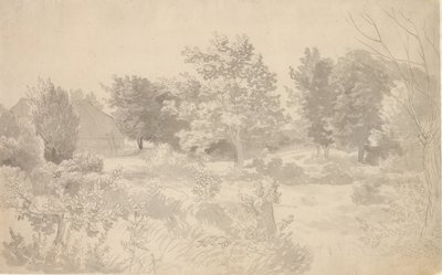En innhegning med trær av Christoffer Wilhelm Eckersberg