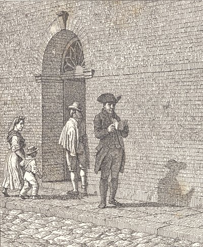 Foran en kirkedør av Christoffer Wilhelm Eckersberg