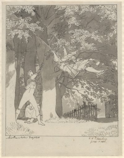 Husken. Fra skogen ved Skjoldnæsholm av Christoffer Wilhelm Eckersberg