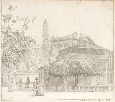 Restaurant Ledoyen ved Place de la Concorde nær Champs-Élysées, Paris av Christoffer Wilhelm Eckersberg