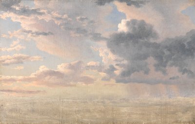Studie av skyer over sundet av Christoffer Wilhelm Eckersberg