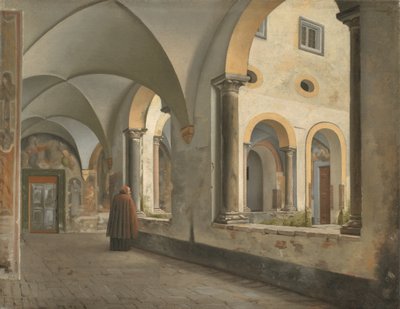 Klostrene til fransiskanerklosteret Santa Maria i Aracoeli i Roma av Christoffer Wilhelm Eckersberg