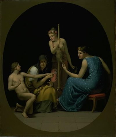 The Parcae: Clotho, Lachesis og Atropos Spinning the Thread of Life av Christoffer Wilhelm Eckersberg