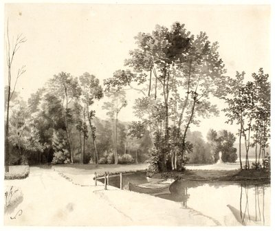 Utsikt over Sanderumgaardhagen av Christoffer Wilhelm Eckersberg