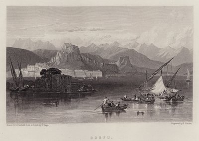 Korfu (farge litho) av C. (after) Stanfield