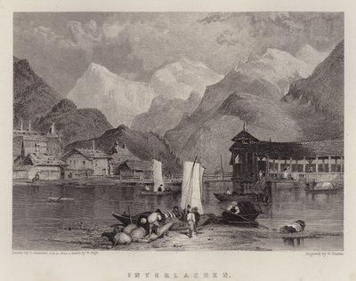 Interlachen (farge litho) av C. (after) Stanfield