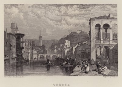 Verona (farge litho) av C. (after) Stanfield