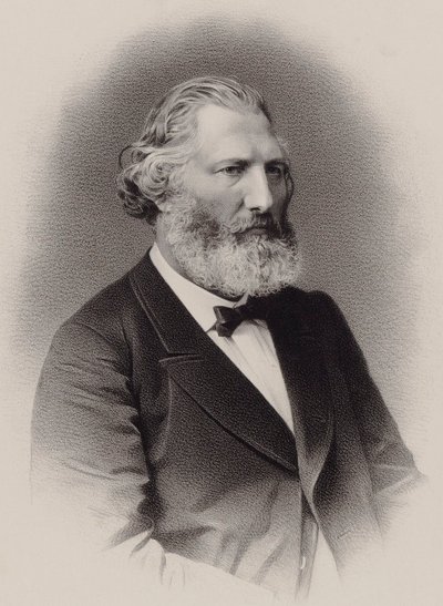 Portrett av komponisten Auguste François Morel 1809-1881, ca 1860. av C. Bornemann