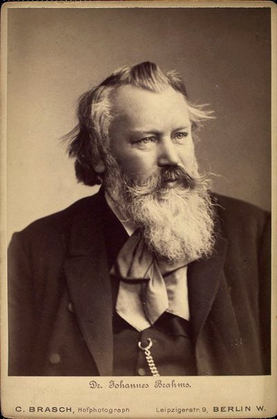 Johannes Brahms, tysk komponist og pianist, 1889 av C Brasch