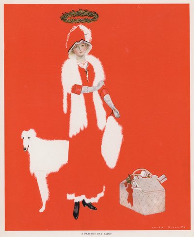 Coles Phillips Girl, A Present-Day Saint (farge litho) av C. Coles Phillips