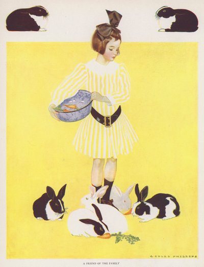 Coles Phillips Girl, en venn av familien (farge litho) av C. Coles Phillips