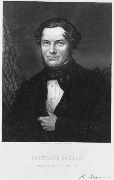 Robert Bunsen, tysk kjemiker, 1850-årene av C. Cook