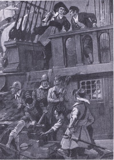Hvordan general Blake kjempet sjøslag, illustrasjon fra 
