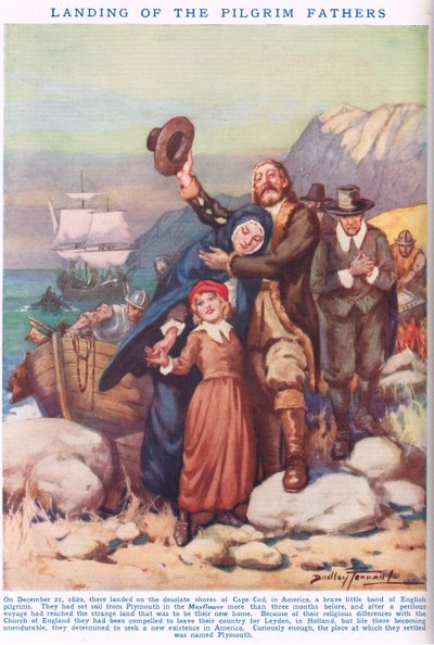 Landing of the Pilgrim Fathers, illustrasjon fra 