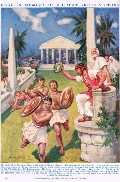 The Marathon: Race in Memory of a Great Greek Victory, illustrasjon fra 