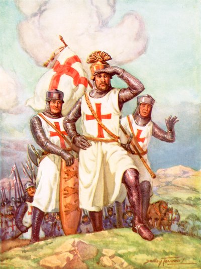 Løvehjertekongen i det hellige land (farge litho) av C. Dudley Tennant