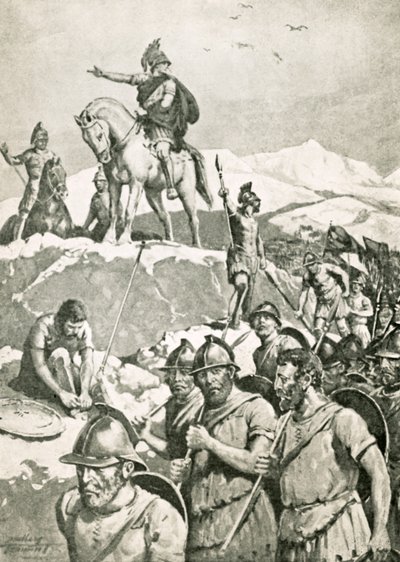 Den videre feiingen av mektige Alexander (litho) av C. Dudley Tennant