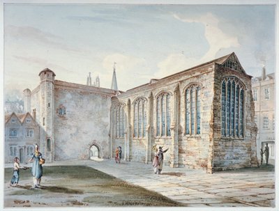 Holy Trinity Chapel, Leadenhall Street, kjent som Leadenhall Chapel, City of London, 1805. av C John M Whichelo
