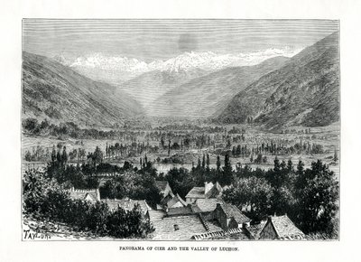 Cier og dalen Bagneres-de-Luchon, Frankrike, c1879. av C. Laplante