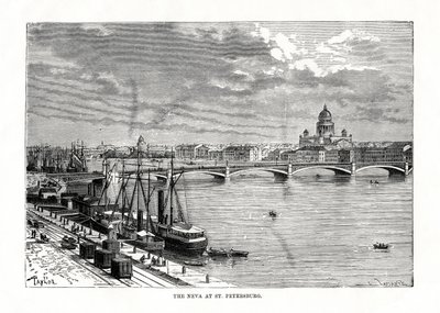 River Neva, St Petersburg, 1879 av C. Laplante