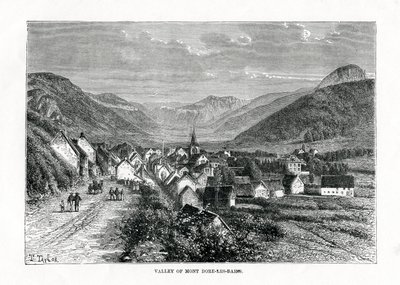 Dalen Mont-Dore-les-Bains, Frankrike, 1800-tallet av C. Laplante