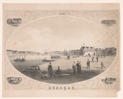 Utsikt over en havn på Curaçao Curacao (tittel på objekt) av C. Parsons