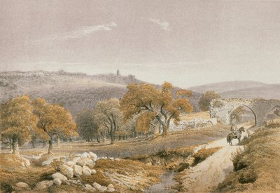 Samaria i en etsning av Schacher - Steinkopk J.F. Editore av C. Schacher