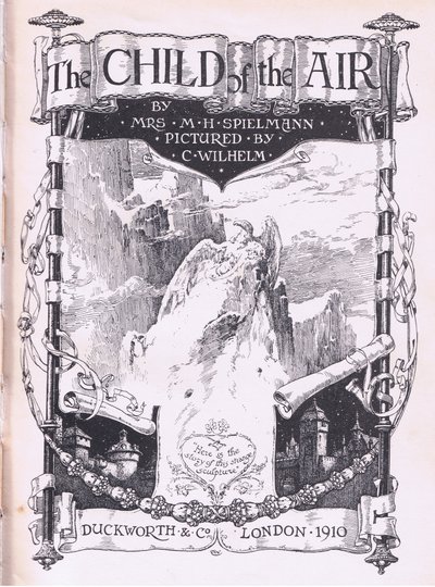 Tittelsidedesign, fra The Child of the Air pub. av Duckworth av C. Wilhelm