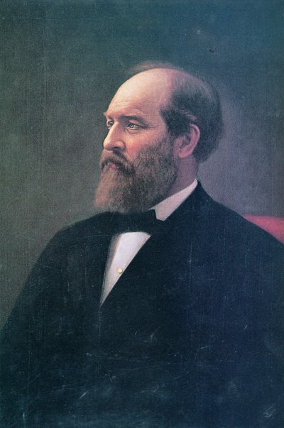 James A. Garfield (1831-81) (olje på lerret) av Calvin Curtis