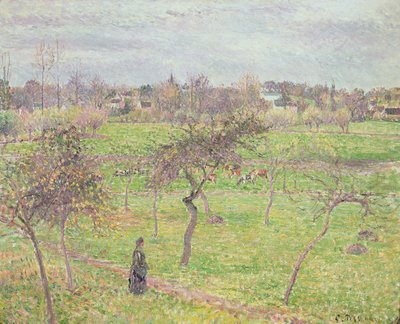 Epletrær i en eng i Eragny, 1894 av Camille Jacob Pissarro