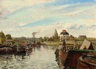 Lekter på Seinen ved Bougival, 1871 av Camille Jacob Pissarro