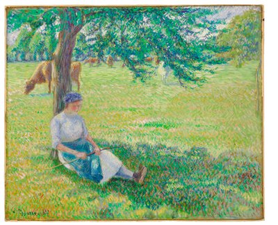 Cowgirl, Eragny, 1887 av Camille Jacob Pissarro