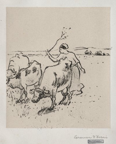 Cowherder, ca. 1899. av Camille Jacob Pissarro