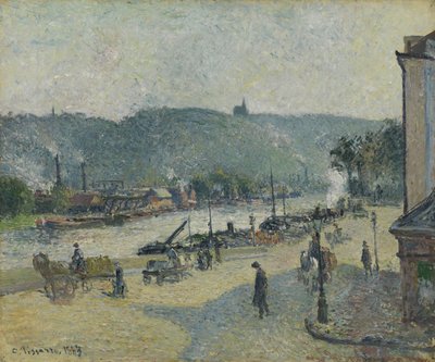 Lafayette Place, Rouen, 1883 av Camille Jacob Pissarro