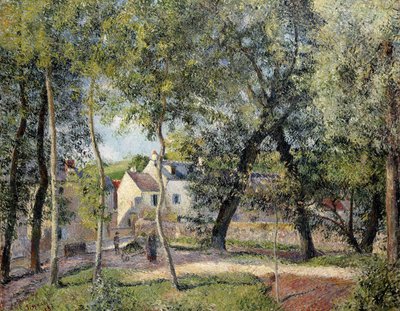 Landskap ved Osny nær drikketrauet, 1883 av Camille Jacob Pissarro