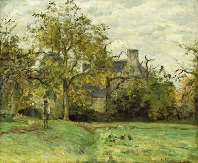 Piettes hus i Montfoucault; La Maison de Piette a Montfoucault, 1874 av Camille Jacob Pissarro