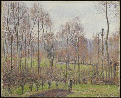 Popler, grått vær, Eragny, 1895 av Camille Jacob Pissarro
