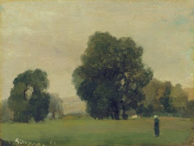 Meadows of La Roche-Guyon, 1859 av Camille Jacob Pissarro